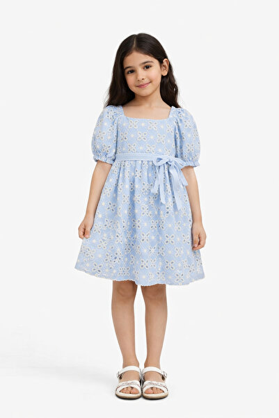 Gingersnaps فستان بناتي مطرز بالدانتيل