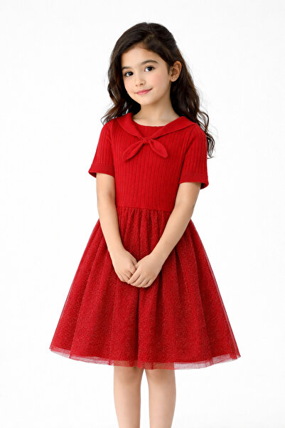 Gingersnaps فستان بناتي مضلع بأكمام نصفية