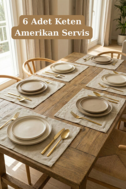 Morlay ЛІНЕН | 6 штук органічного необробленого випраного льону Американський...