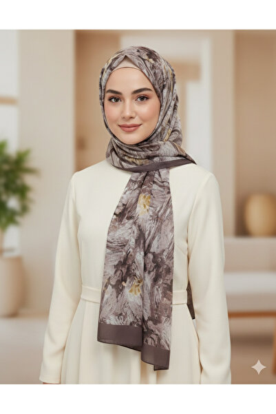 REMOMODA Patterned Floral Model Shawl French Cotton Stretchy Soft Shawl High ...