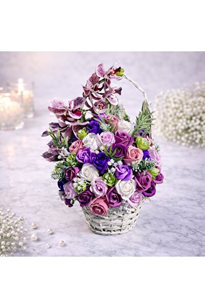 velve Cosulet Royal Orchid,cu trandafiri de sapun,accesorizati cu flori si pl...