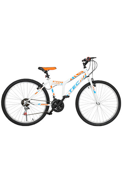 Belderia Bisiklet Strong 24" Jant 21 Vites Erkek Dağ Bisikleti Beyaz - Turuncu