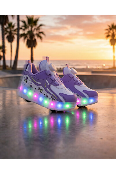 ROCKY Marie Kaykaylı Çocuk Işıklı Ayakkabı - Işıklı Patenli Kaykay Ayakkabı -...