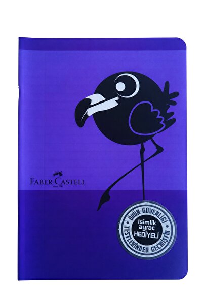 Faber Castell A5 40 Yaprak Çizgili Look Plastik Kapaklı Defter Mor