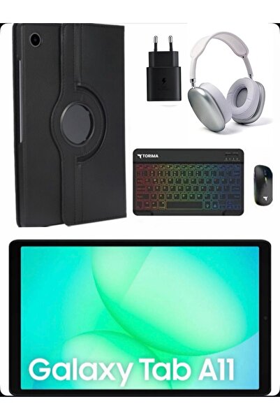 Samsung Galaxy Tab A11 8gb 128gb 8.7 inç Kulaklık + Siyah Kılıf + Şarj Başlığ...
