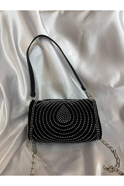 LOVELYSTORE Γυναικεία βραδινή τσάντα με πέτρες με κοντό και μακρύ λουράκι