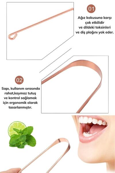 Genel Markalar Metal Gold Dil Temizleme Dil Sıyırıcı Dil Temizleyici Paslanma...