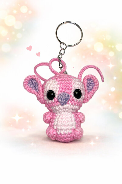 Morey Amigurumi Knitted Keychain - Handmade Bag Accessory and Gift Figure Angel