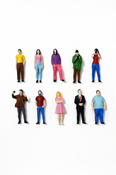 Köseoğlu 10 Adet Maket Insan Teraryum ve Minyatür Müze için Figür - Renkli - ...