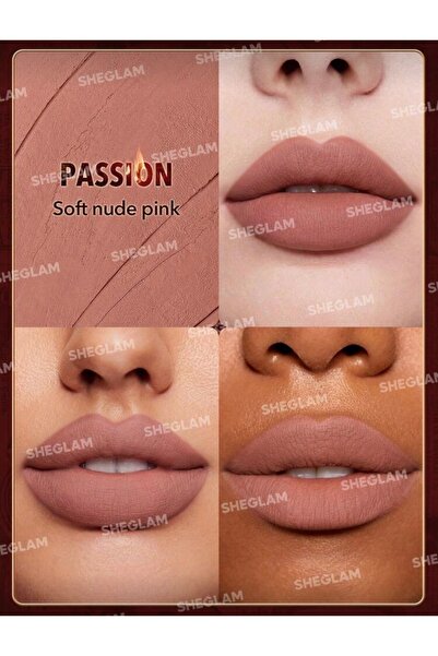 SHEGLAM Dynamatte Boom Mat Ruj - Passion(Ember Rose Serisi - Uzun Süre Kalıcı)
