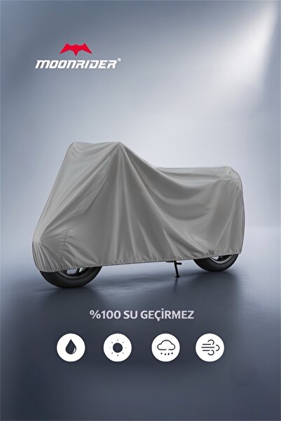 Moonrider Gri Su Geçirmez Premium Motosiklet Branda 400cc Altı Motorlar Için ...