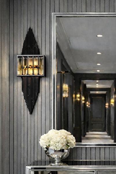 shop Pramit Siyah Günışığı Ledli Pilli Duvar Apliği 1 Adet Pilli Aplik