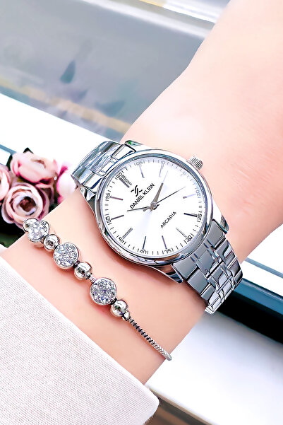 Daniel Klein Orjinal Gümüş Renk Kol Saati - Hediye Bileklik