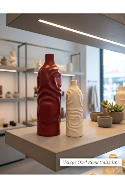 Liora Ceramic Ruh İkilisi Dekoratif Vazo Seti