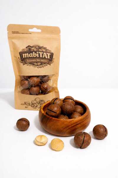 MaBİTAT Kabuklu Kavrulmuş Makademya Fındığı 500GR (AÇACAK APARATI İLE)