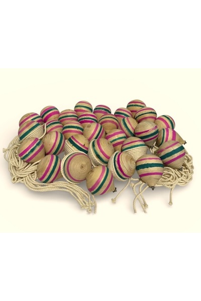 mobilreyon Ahşap Topaç 20 Adet - Geleneksel nostaljik çocuk oyuncağı , Kirişt...