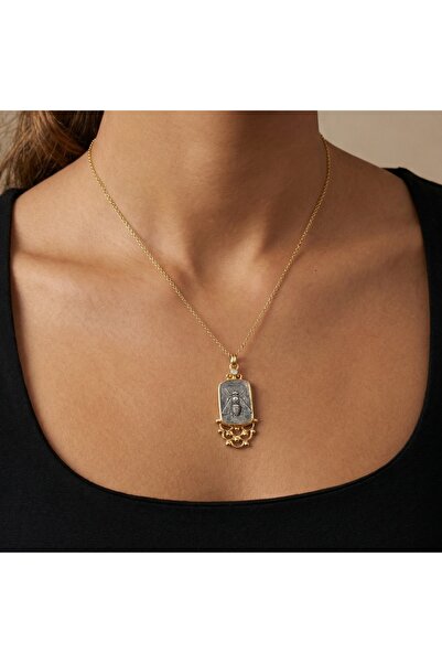 makeitbylove Sultan El Yapımı Arı Sembollü Para Kolye, Bereket ve Çalışkanlık...