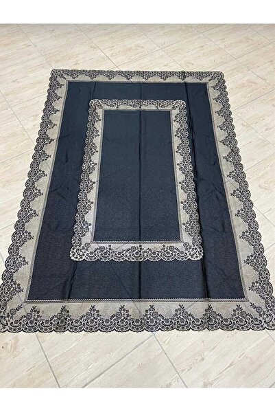 AYHOME Flaş Ürünler Siyah Tül 160 X 220 Dersiz Kare 12 Kişilik Masa Örtüsü Out