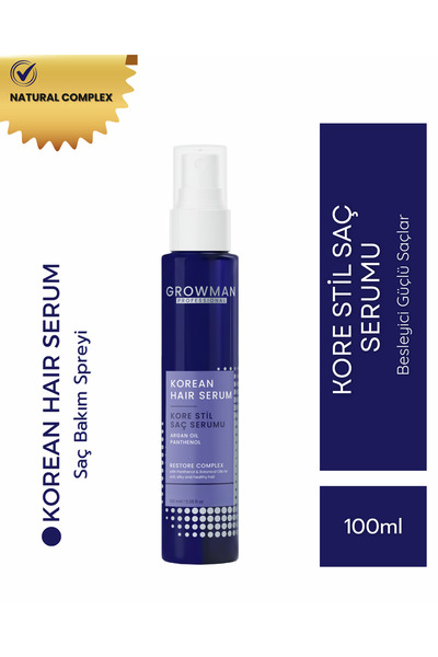 growman Korean Hair Serum 100 ML – Parlaklık Veren & Elektriklenme Karşıtı Sa...