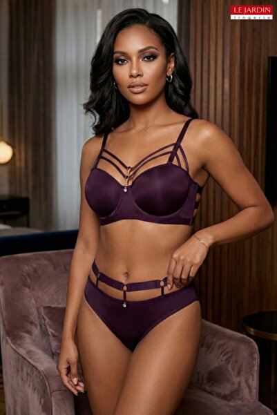 Le Jardin Mulvxbrf Brf02 Piping Striped Ringed Bra Set Women 5045 (Mulvix)