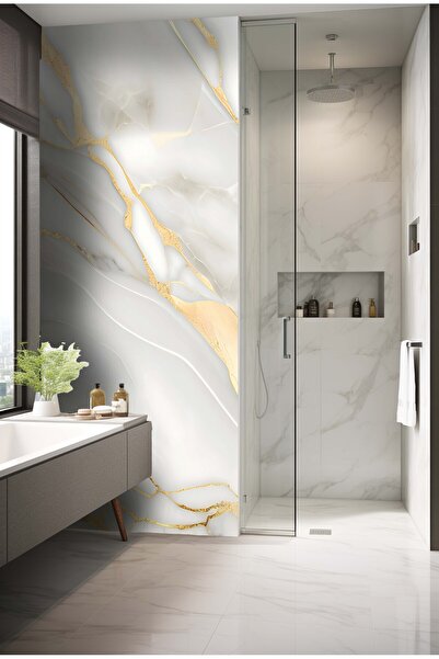 DECOMALL Suya Dayanıklı 60 x 100cm Mutfak Banyo Zemin Mermer Mobilya Fayans Yapışkanlı Folyo Kaplama CODE 211