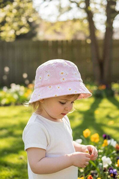 Aware Time Kitti 1-3 Yaş Kız Bebek&çocuk Yazlık Fötr Şapka