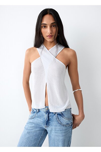 Mango Teen Lurex çapraz üst