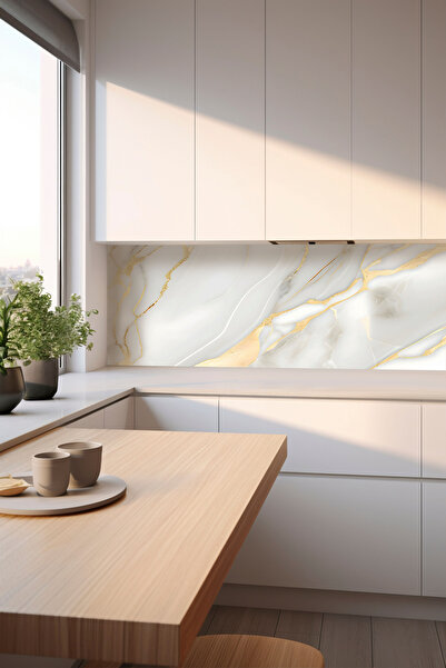 DECOMALL Suya Dayanıklı 60 x 100cm Mutfak Banyo Zemin Mermer Mobilya Fayans Yapışkanlı Folyo Kaplama CODE 211