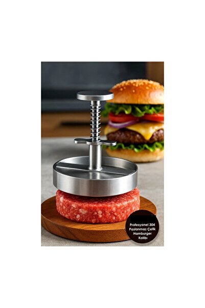 DİES 12 cm Professional 304 Steel Hamburger and Meatball Shaper Meatball Mold...