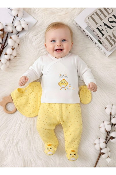 Miniday Baby 5'li Set Yenidoğan Baskılı Kız - Erkek Bebek Hastane Çıkış Seti ...