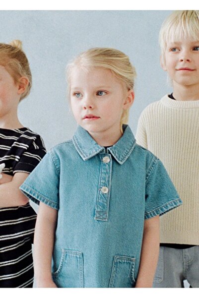 MANGO Baby Denim gömlek elbise