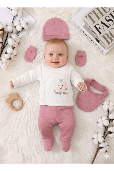 Miniday Baby 5'li Set Yenidoğan Baskılı Kız - Erkek Bebek Hastane Çıkış Seti ...