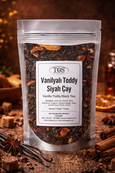 TOS The Organic Spices شاي تودي بالفانيليا السوداء - 40 جم (1. الجودة)