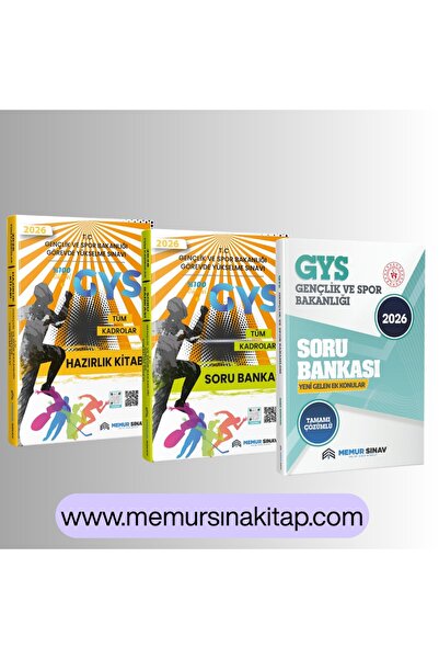 MemurSınav 2026 Gençlik Ve Spor Bakanlığı Gys 2'li Set (TÜM KADROLAR) Konu An...