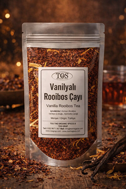 TOS The Organic Spices Vanilyalı Rooibos Çayı 100 gr (1. Kalite) Vanilla Rooi...