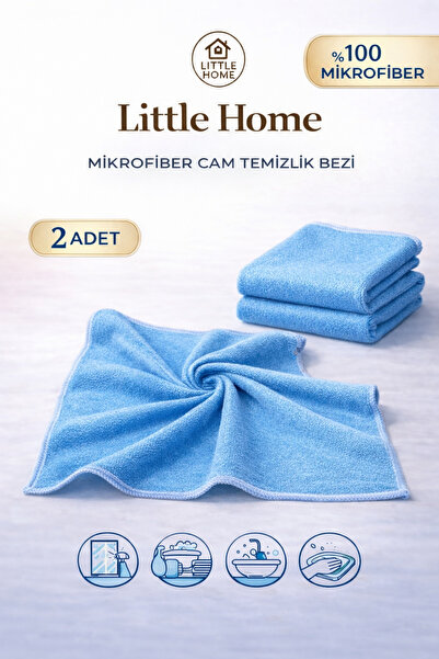 Little Home Mikrofiber Mikrofiber Ultra Lüks Cam Bezi 40x40 cm – (320 GSM) Çi...