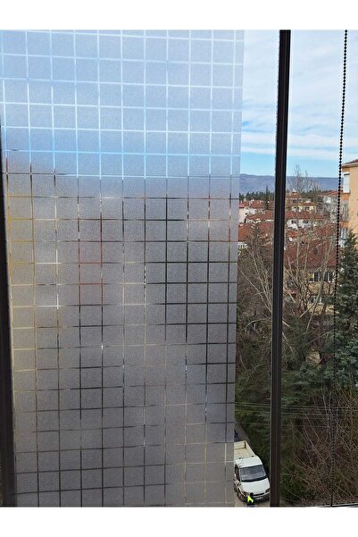 Başak Ev Tekstili Cam Filmi Kaplama Statik Folyo  Buzlu Desenli Duşa Kabin Pe...