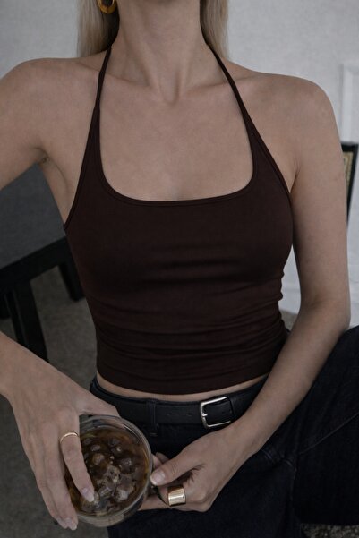 BESTYSO Halter Yaka Top Halter Tank