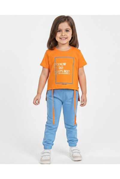 Egelite DEVOJČIČKE LETNJE MUŠLINSKE PANTALONE SA DUGIM LEĐIMA T T-shirt ZA DE...