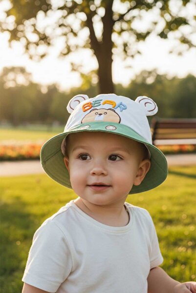 Aware Time Kitti 1-3 Yaş Erkek Bebek&çocuk Yazlık Fötr Şapka