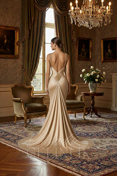 Paradise Collection Moda Evi Drape Detaylı Abiye