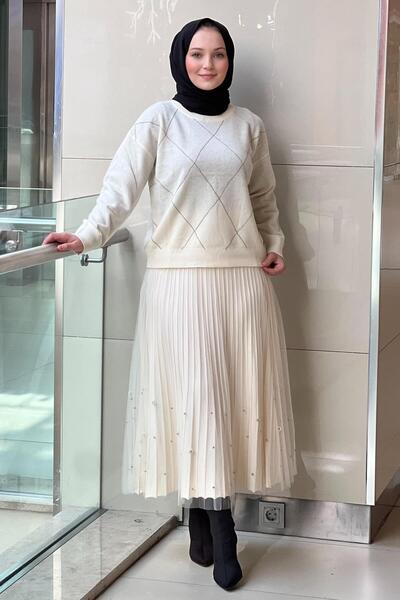 Ghisa Tricotaj Fusta tutu din material mixt