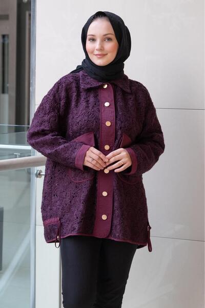 Ghisa Knitted Patterned Transparent Jacket