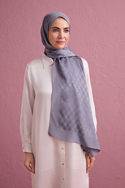 Imannoor 3029 Șal jacquard lucios cu logo Dama 70x190