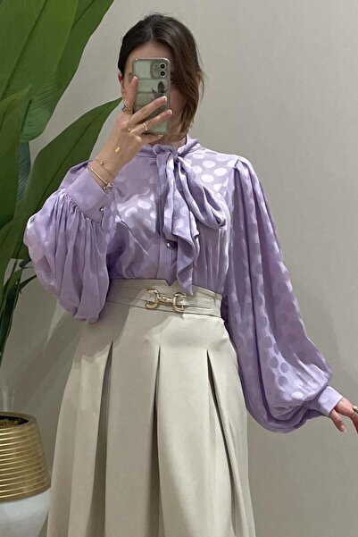 Ghisa Πουά πουά πουκάμισο με γιακά και κορδόνια