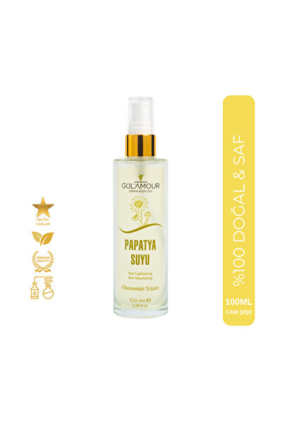 GÜLAMOUR %100 DOĞAL PAPATYA SUYU Saç Renk Açıcı-Saç Parlaklığı için Doğal Nem...