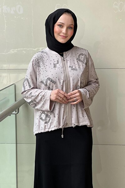 Ghisa Logo Taş İşlemeli Kısa Ceket