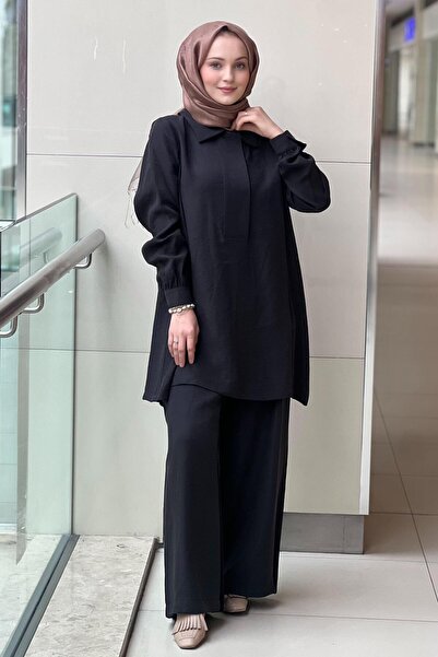 Nuss طقم بنطلون تونيك مرصع بالأحجار