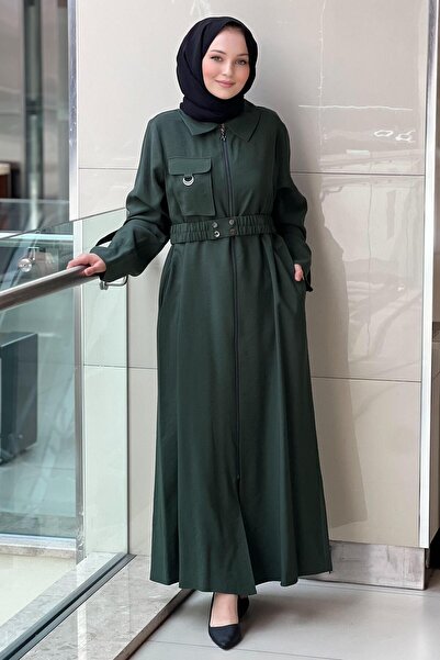 Nuss Подробна рокля с колан и цип