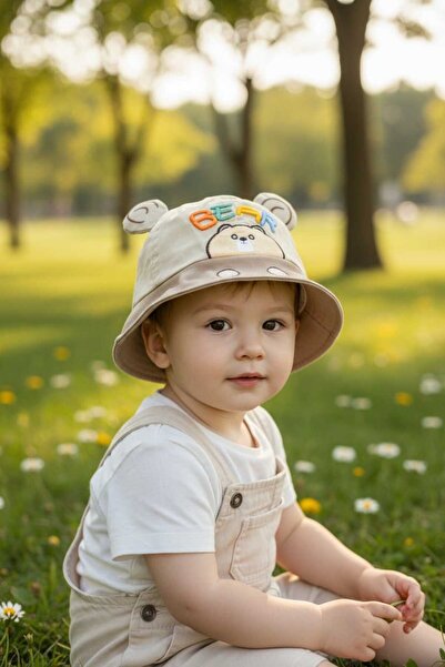 Aware Time Kitti 1-3 Yaş Erkek Bebek&çocuk Yazlık Fötr Şapka